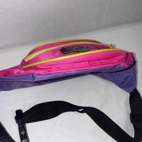 90s Fanny Sports Pack Waist Purse Neon Zippered Pouch Hip Bag Vintage - Picture 15 of 15
